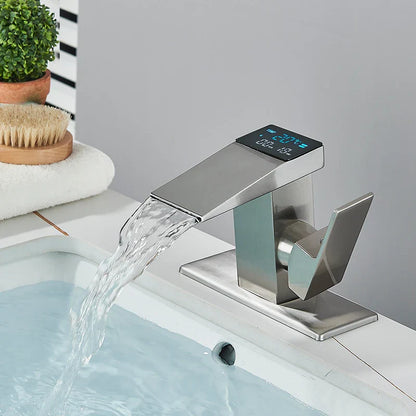 DecorBites™ LCD Digital Basin Faucet, Brass Kitchen Sink Mixer Tap, Hot Cold Display