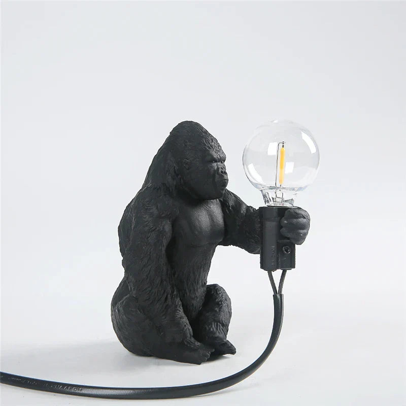 DecorBites™ King Kong Resin Night Light: Customizable LED Table Lamp for Modern Living Spaces
