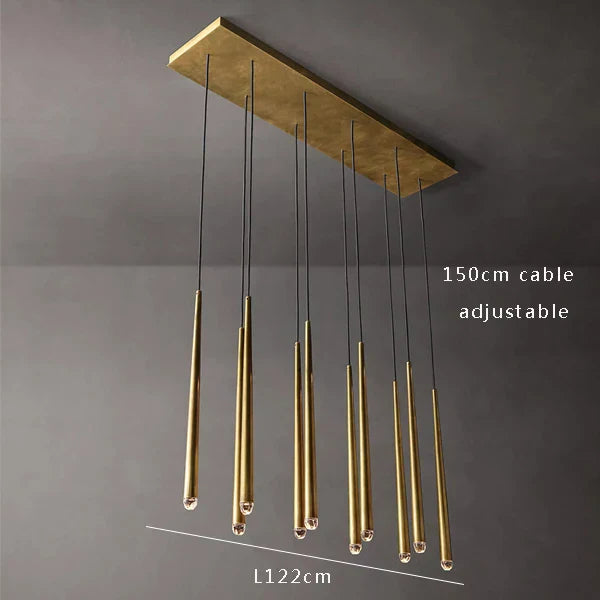 Lámpara de techo DecorBites™ con forma de gota de agua de cristal para una decoración clásica de sala de estar.