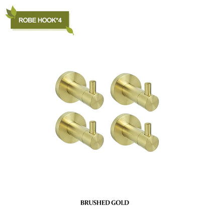 DecorBites™ Brushed Gold Bathroom Hardware Set with Stainless Steel Towel Bar & Paper Holder