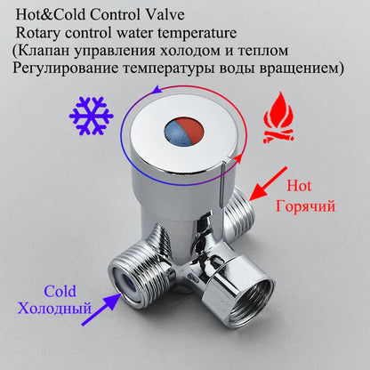 DecorBites™ High Style Smart Sensor Bathroom Basin Faucet Cold Hot Mixer Waterfall Tap