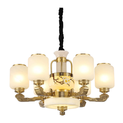 DecorBites™ Jade Chandelier for Luxe Living Spaces