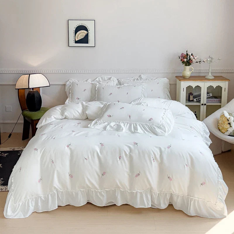 Rose Lace Cotton Bedding