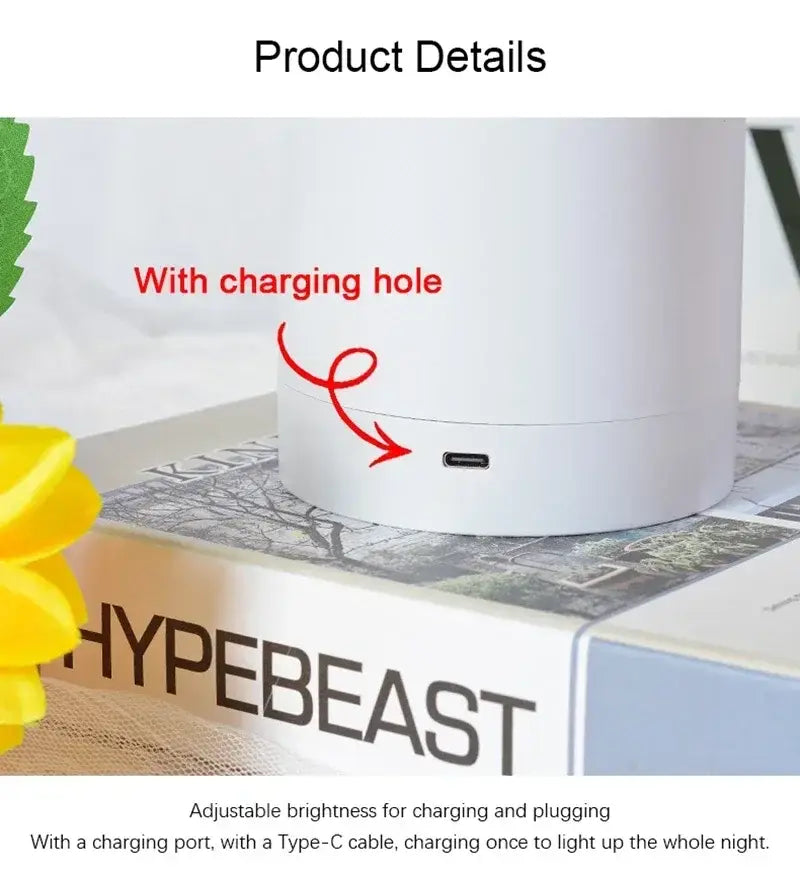 DecorBites™ Rechargeable Sunflower LED Night Light for Bedroom