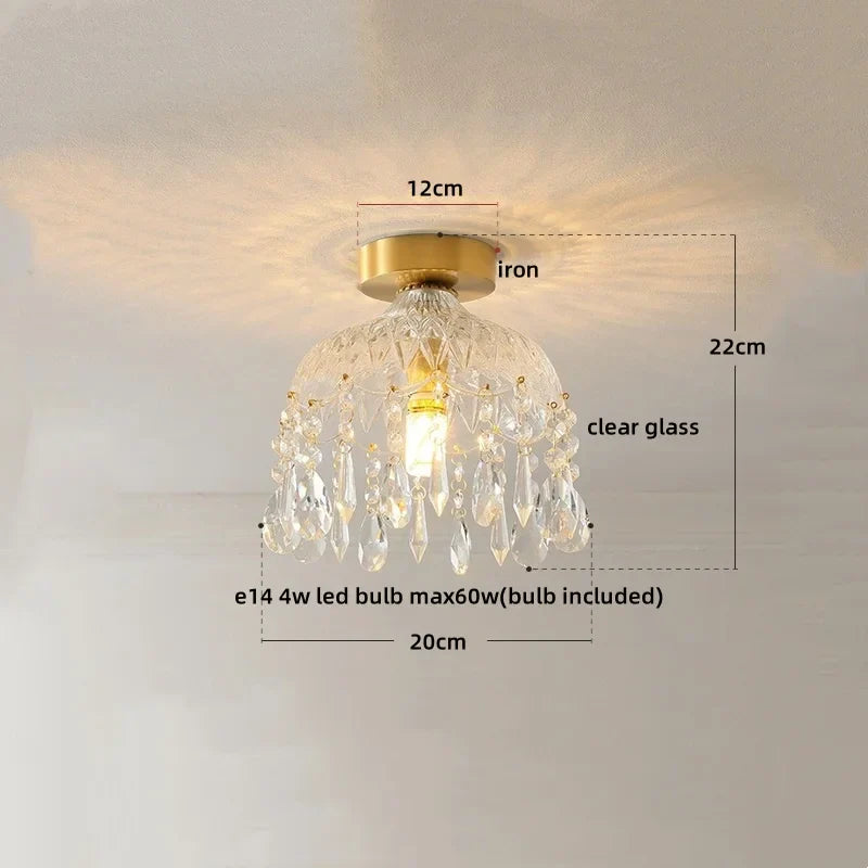 DecorBites™ Crystal LED Ceiling Light Luxury Modern Chandelier for Living Room Hallway