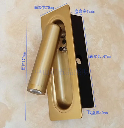 مصباح حائط LED قابل للتعديل بجانب السرير من DecorBites™ لغرف الضيوف في الفنادق الحديثة