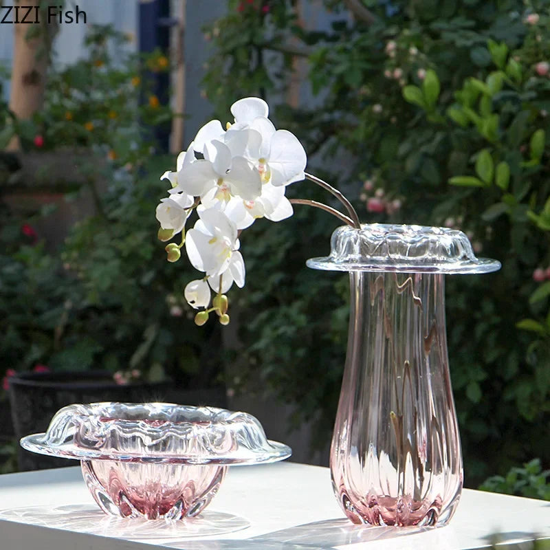 DecorBites™ Glass Vase Hydroponics Table Decoration Flowers Arrangement Room Decor