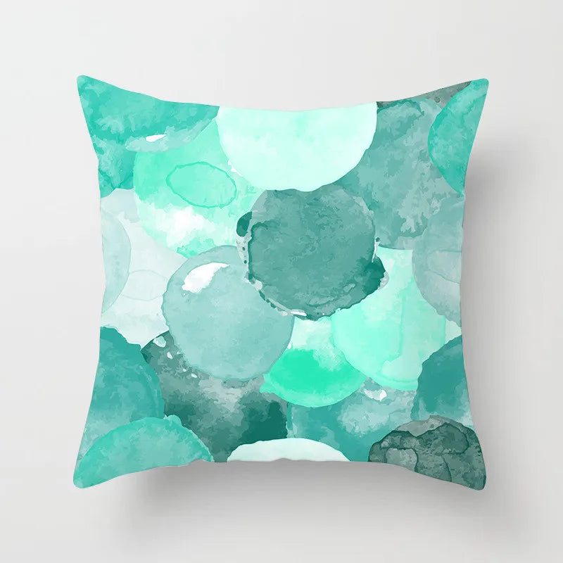 Geometric Leaf Feather Cushions