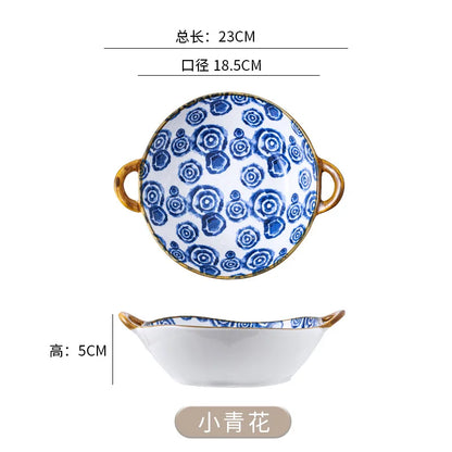 DecorBites™ Ceramic Double Ear Ramen Soup Bowl