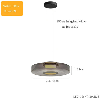 Lámpara colgante LED de cristal DecorBites™ para decoración moderna del hogar