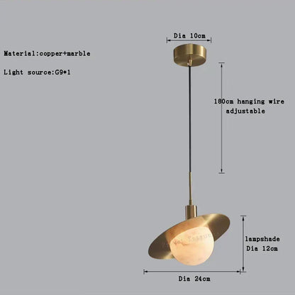 ديكوربايتس™ مصابيح معلقة من الرخام المرمري لديكور غرف الطعام والمطابخ والبار الفاخرة