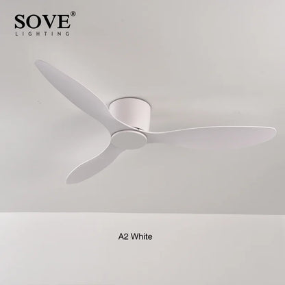 Ventilador de techo DecorBites™ blanco de 17 cm con control remoto: sencillo y ultradelgado