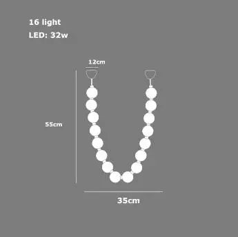 Lámpara colgante de cristal dorado DecorBites™ para sala de estar, collar de burbujas de lujo