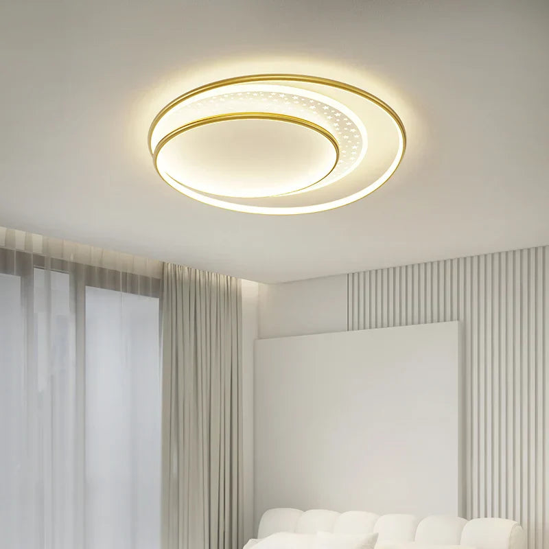 Decorbites™ Lámpara de Araña LED Gris Dorado: Combo de Creatividad Estrella Redonda