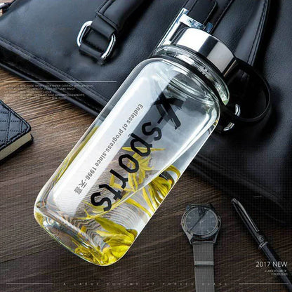 Botella de Té de Vidrio Decorbites™ con Pantalla de Filtro y Tapa a Prueba de Fugas