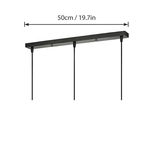 DecorBites™ Black and White Round Rectangular Ceiling Plate: Modern Versatility for Your Lightings