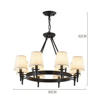 ثريا DecorBites™ بتصميم ريفي عتيق مصنوعة من القماش مع عاكس ضوء معلق في السقف للديكور الداخلي للمنزل