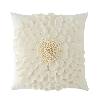 DecorBites™ Handmade Flower Cushion Cover - Elegant Home Decor Pillows