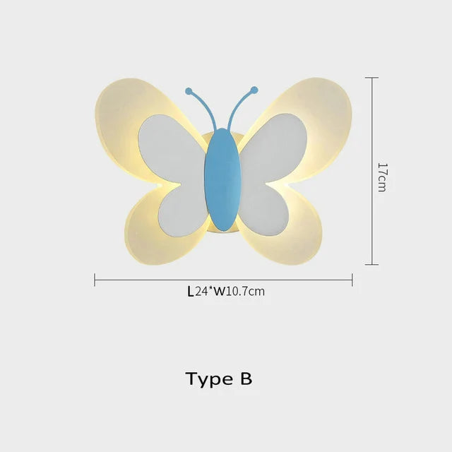 DecorBites™ Butterfly LED Wall Lamp for Children's Room, Nordic Style Bedside Light