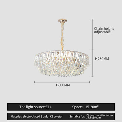 DecorBites™ Crystal Chandelier: Modern Luxury Lighting for Home, Hotel, Restaurant