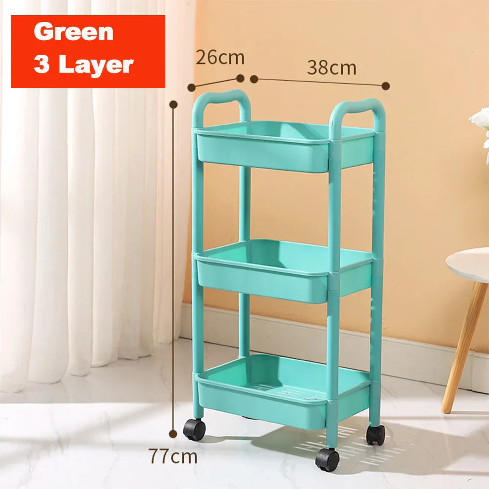 Carrito de Almacenamiento para Cocina Decorbites™ Organizador de Utilidades con Ruedas Estante Carrito de Transeúnte