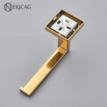 DecorBites™ Gold Square Paper Holder Bathroom Accessory