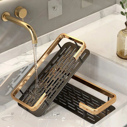 رف حمام زاوية من الألومنيوم من DecorBites™ مع حامل مناشف