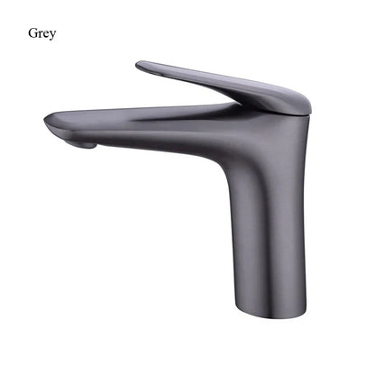 DecorBites™ Basin Faucet: Single Handle Mixer Tap in Black/Chrome/Grey/Gold with Hot Cold Water