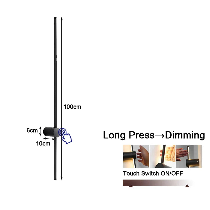 DecorBites™ Dimmable LED Wall Lights 360° Rotatable Indoor Wall Sconce