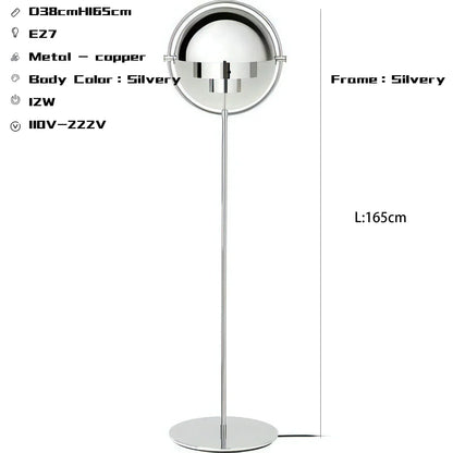 مصباح أرضي معدني باللون الأسود والذهبي من DecorBites™ لديكور غرفة المعيشة وغرفة النوم العصرية