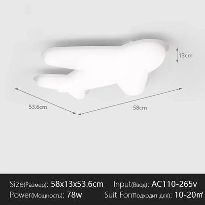 ثريا السقف LED على شكل طائرة من DecorBites™ لديكور غرفة الأطفال