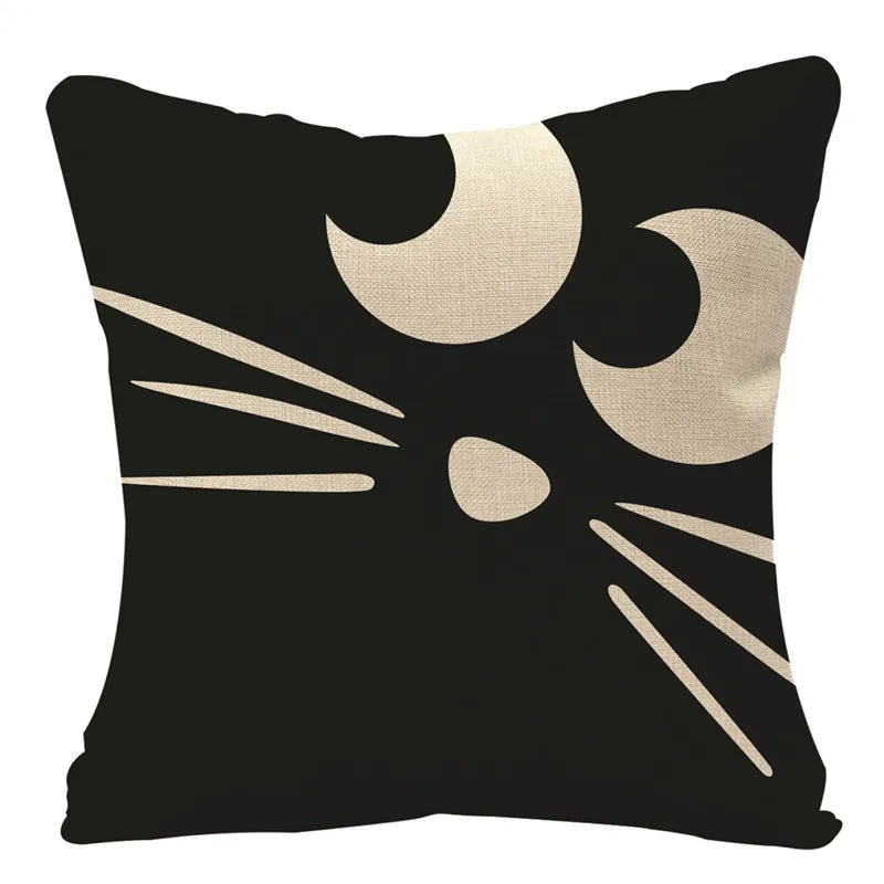 DecorBites™ Halloween Linen Cushion Cover for Living Room Decor and Sofa - Trick or Treat