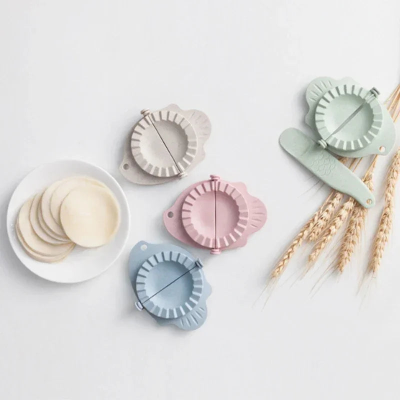 DecorBites™ Dumplings Maker Tool Wheat Straw Jiaozi Pierogi Mold Clips Pastry Kitchen Accessories