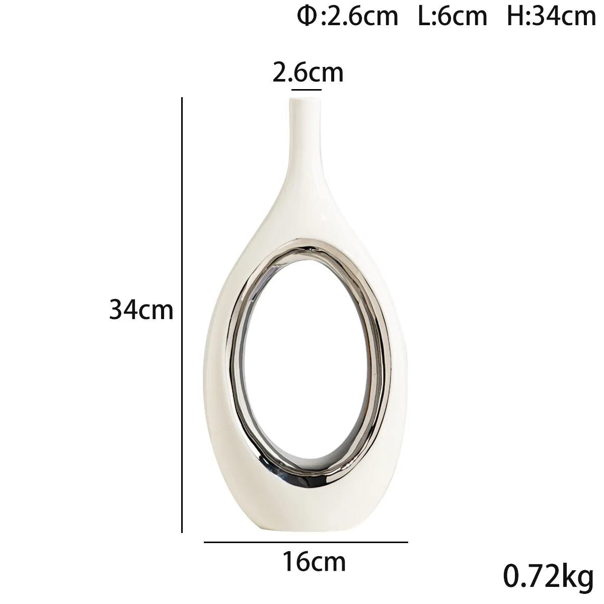 DecorBites™ Golden Flower Vase for Home Decoration and Flower Arrangement