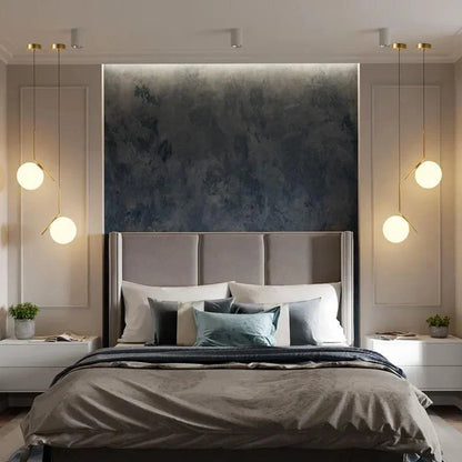 Lámpara colgante LED de bola de cristal DecorBites™ para bares y restaurantes - Estilo nórdico