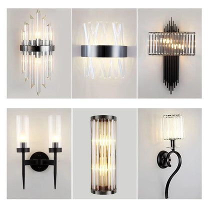 DecorBites™ Crystal Wall Lamp: Modern Light Luxury for Living Room, Bedroom, and Corridor.