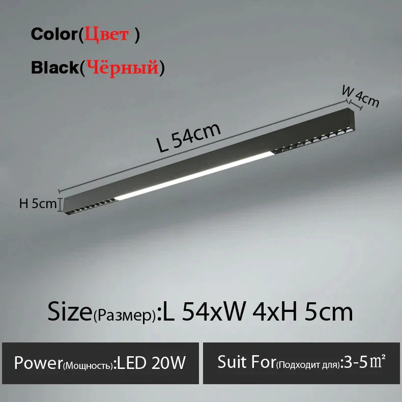 Lámpara de techo lineal LED DecorBites™ para sala de estar, comedor y dormitorio - Diseño minimalista