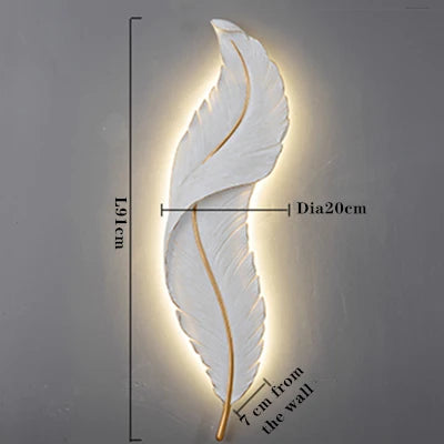 White Feather Wall Sconces