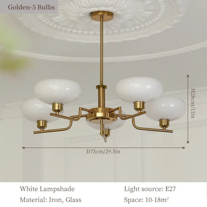 DecorBites™ Bauhaus Medieval Chandelier for Living Room, LED Hanging Lamp