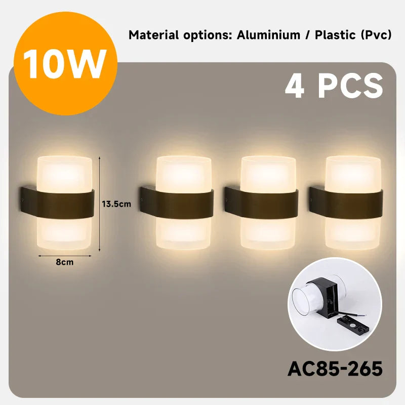 Aplique de pared LED DecorBites™ para decoración del hogar y el jardín, luminaria impermeable para escaleras