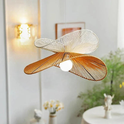 DecorBites™ Hemp Pendant Lights: Wabi Sabi LED Indoor Lighting Fixtures