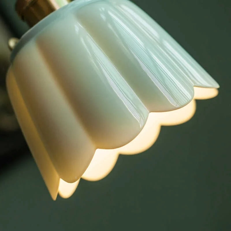 Lámpara colgante LED de cerámica con forma de flor de loto DecorBites™ para decoración del hogar