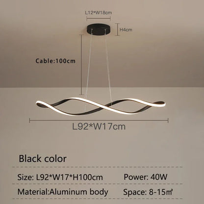 DecorBites™ LED Pendant Light: Modern Hanging Lamp for Living Dining Room Kitchen Bar Loft