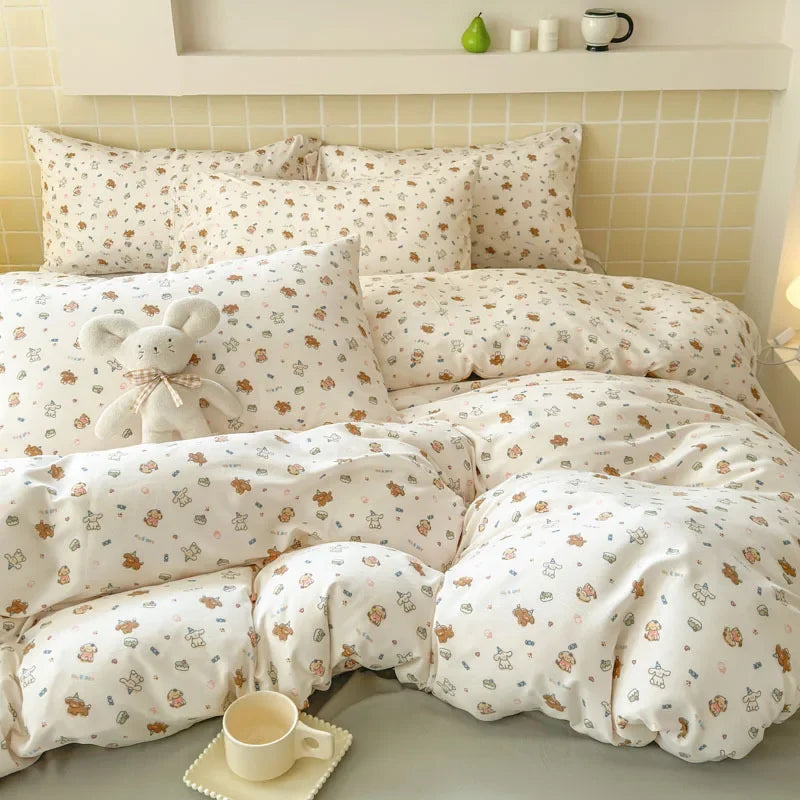 DecorBites™ Double Layer Yarn Bedspread Set King/Queen Breathable Comfortable Bedding