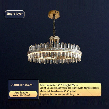 DecorBites™ Crystal Chandelier: Modern Luxury for Living Room, Dining Room, Bedroom
