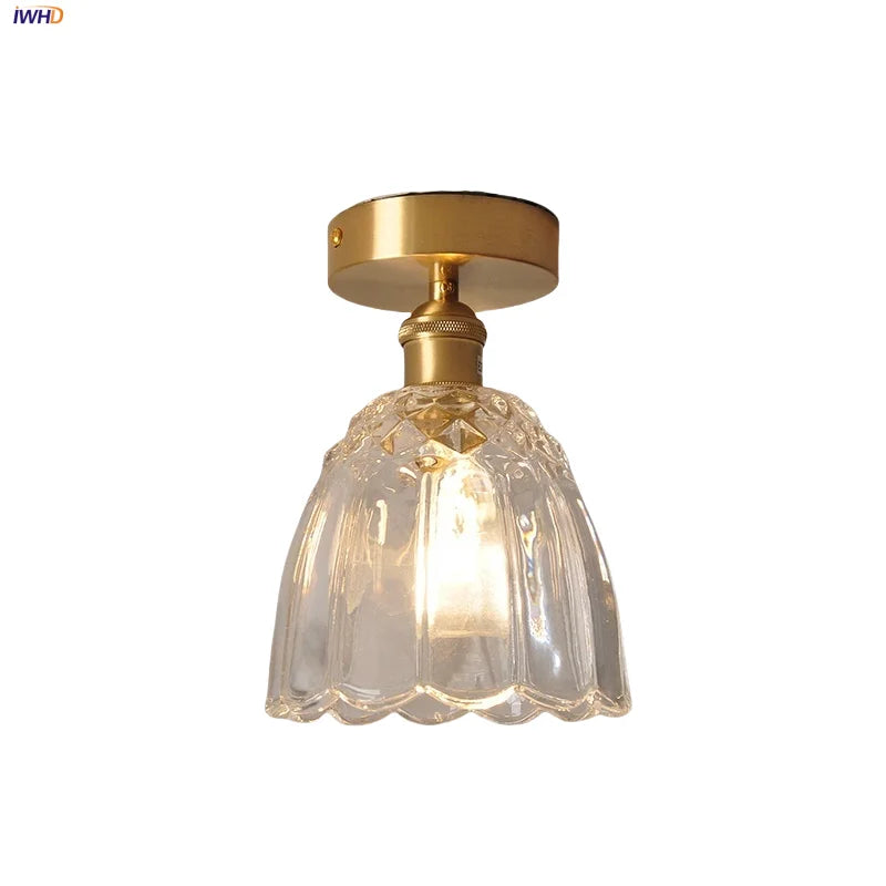 DecorBites™ Glass Flower LED Ceiling Lights - Modern Nordic Canopy Lamparas Techo