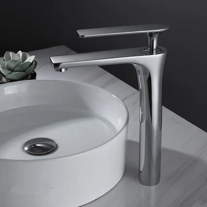 DecorBites™ Brushed Gold Brass Basin Faucet Cold Hot Water Mixer Sink Tap Black/Chrome