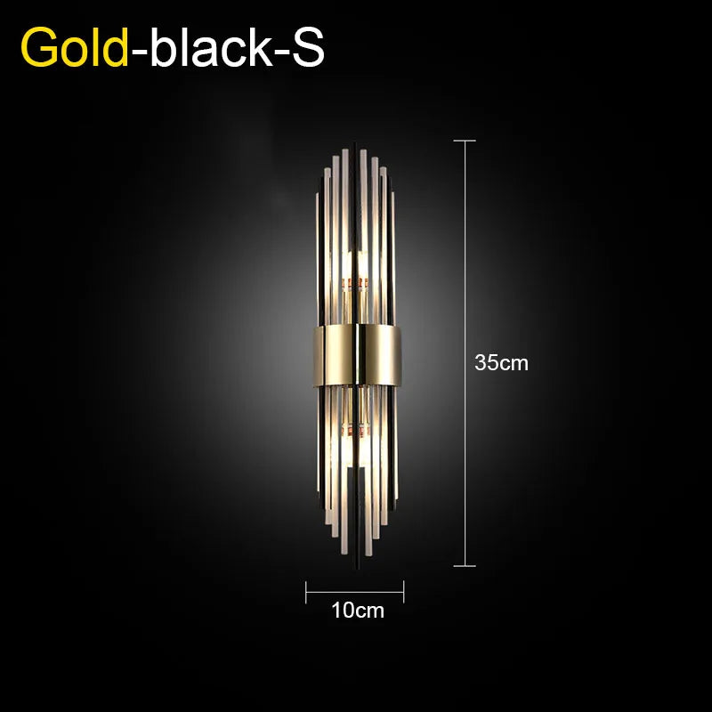 DecorBites™ Crystal Wall Lamp: Elegant LED Indoor Lighting for Living Room, Bedroom, Hotel, and TV Background