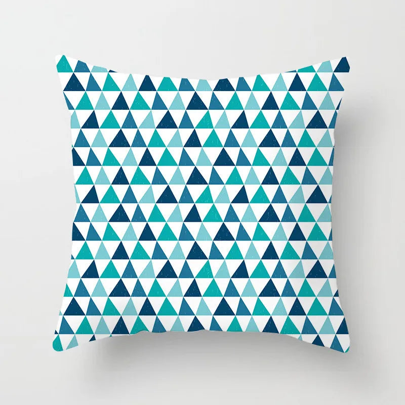 Geometric Leaf Feather Cushions