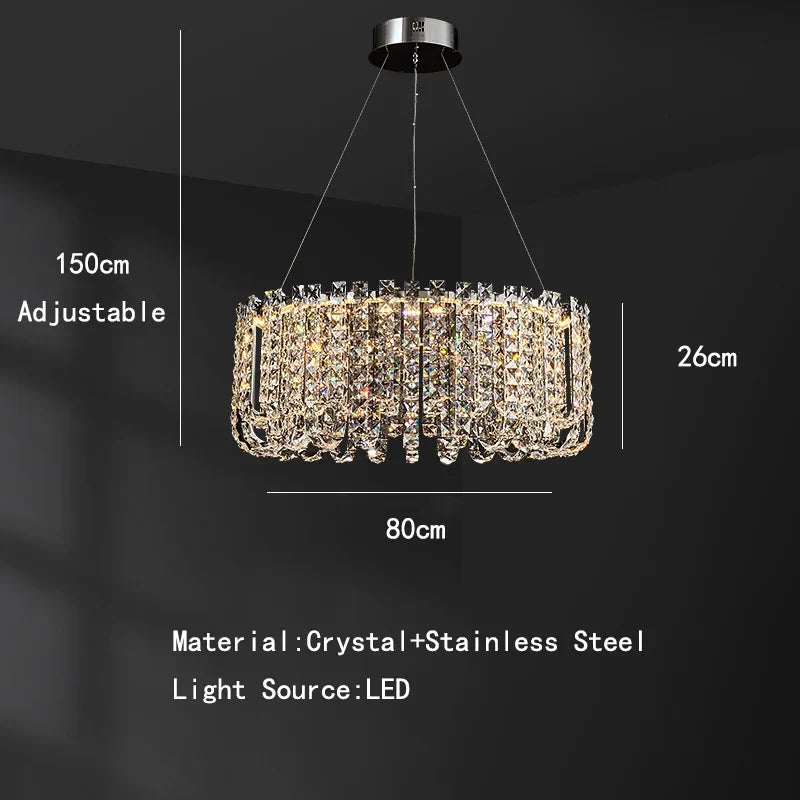 DecorBites™ Crystal Pendant Ceiling Lamp LED Luxury Hanging Light